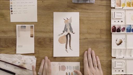 Gouache Illustration: Paint a Whimsical, Colorful Character