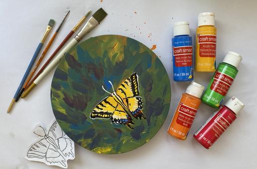 Beginning Acrylics: Painting a Swallowtail Butterfly Step by Step