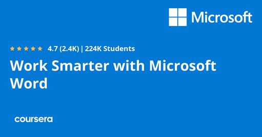 Work Smarter with Microsoft Word