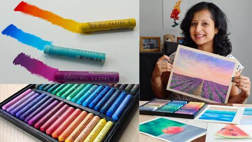 Beginners Guide to Oil Pastels: Basic Blending Techniques & Relaxing Landscape Drawing