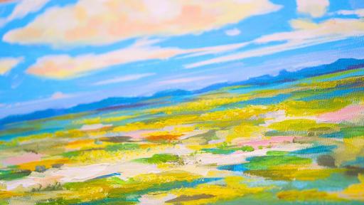 Dreamy Abstract Landscape: Easy Acrylic Painting for Beginners