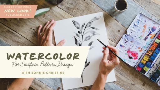 Watercolor for Surface Pattern Design: Working with Adobe Illustrator
