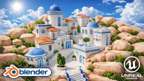 Blender to Unreal Engine 5: Stylized Greek Environment