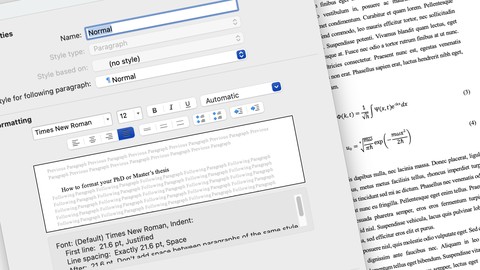 How to format your PhD or Masters thesis with Microsoft Word