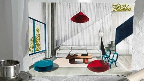 Interior Design Sketching With Markers
