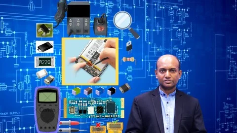 Hardware Cell Phone Repair with PCB Electronic Components