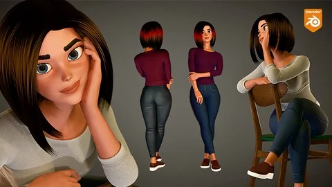 Stylized 3D character creation in Blender 4.5