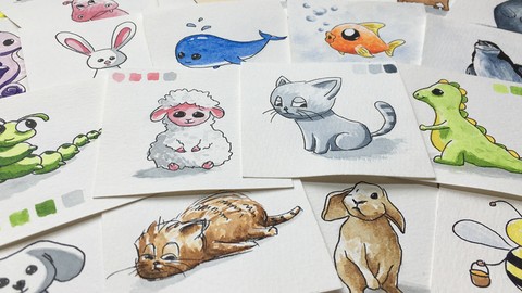 Watercolor Painting for Beginners - Cute Animals Challenge