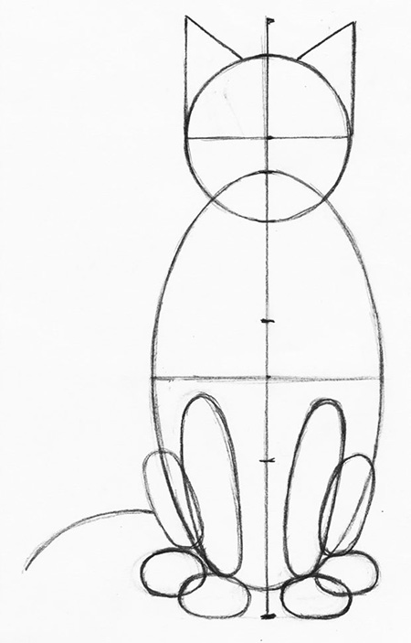 Cat Drawing Step 6