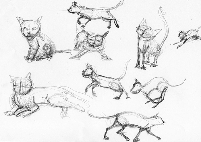 quick stick-figure sketch