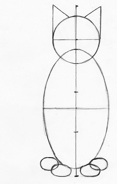 Cat Drawing Step 5